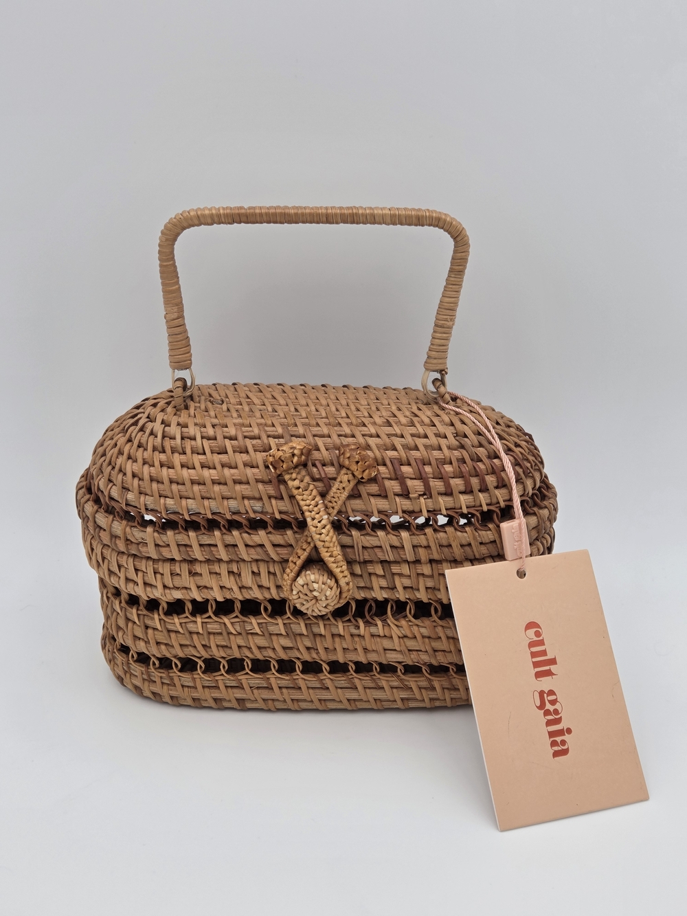 Cult Gaia Max Bag In Woven Raffia